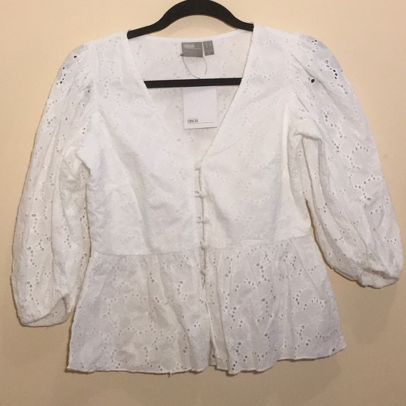 Floral embroidered peplum blouse - Picture 4 of 4